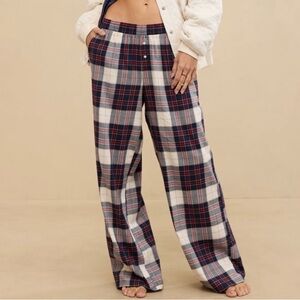 New Aerie Off Duty Flannel Trouser Pajama Pants